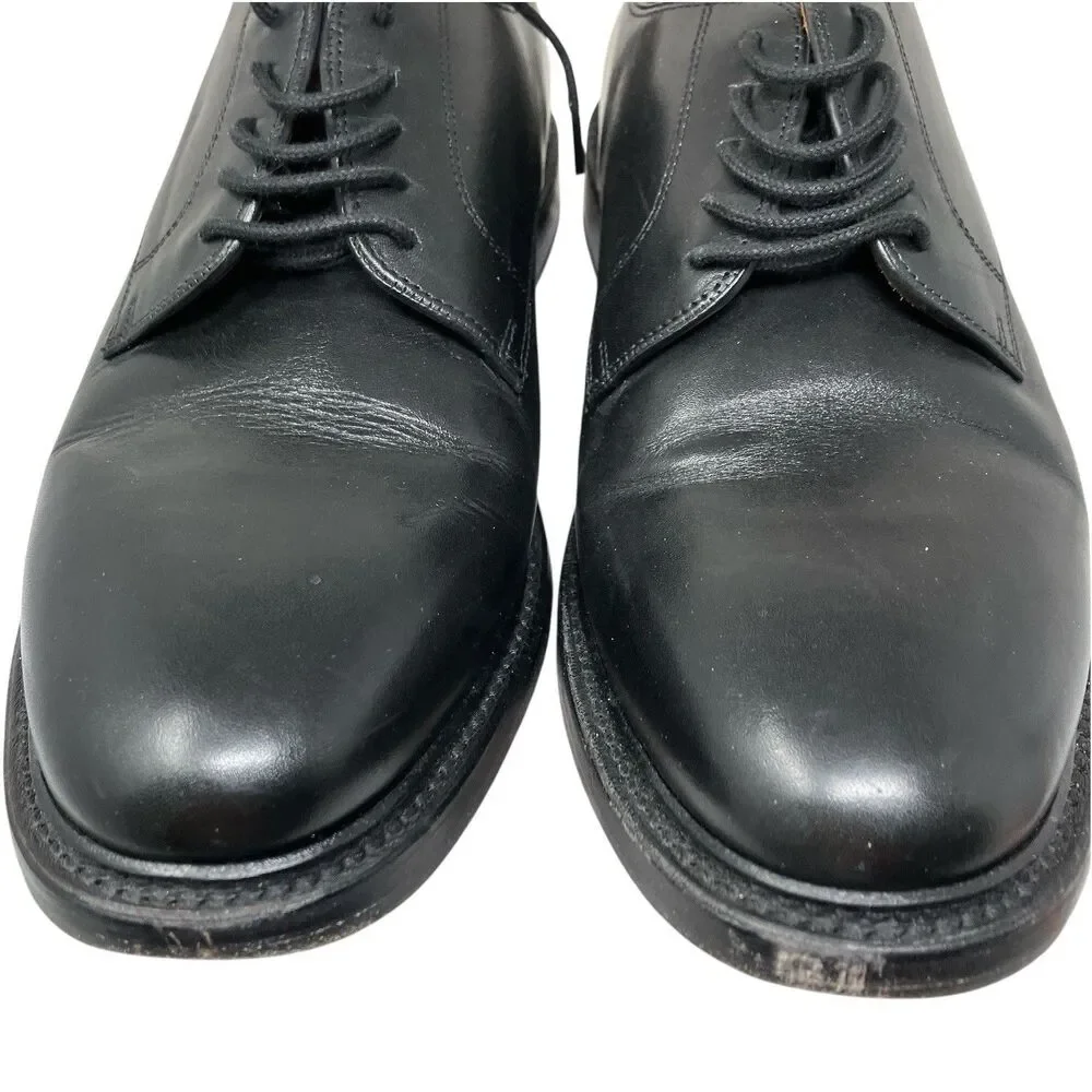 J.Crew Ludlow Mens 11.5 Black Leather Derby Shoes Old‎ Money Preppy Euro Summer